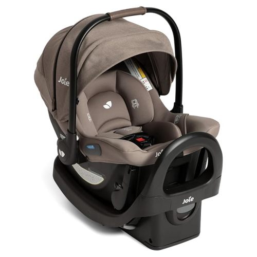Joie Mint Latch Car Seat and Base AR - Travel-Friendly Car Seat and Anti-Rebound Base (Mocha)