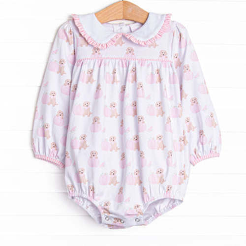 Pumpkin Pup Bubble, Pink – Stitchy Fish