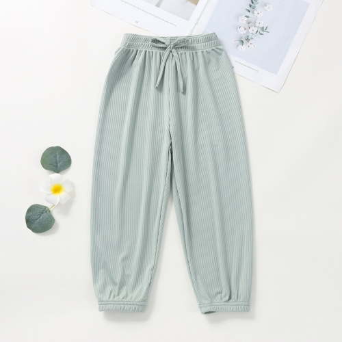 BLTIBY 9 Months-5 Years Toddler Boy Girl Casual Pants Baby Summer Fall Comfy Cotton Linen Basic Plain Soft Bloomers Pants Solid Color Drawstring Trousers Green 9-12 Month