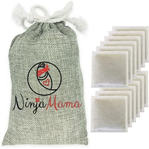 Diaper Pail Deodorizer. Compatible with Most Pails Bamboo Carbon Charcoal Filters, Odor Eliminating Refills for Disposable and Cloth Diapers, Trash Cans and Shoes.12 Pack - Odorless