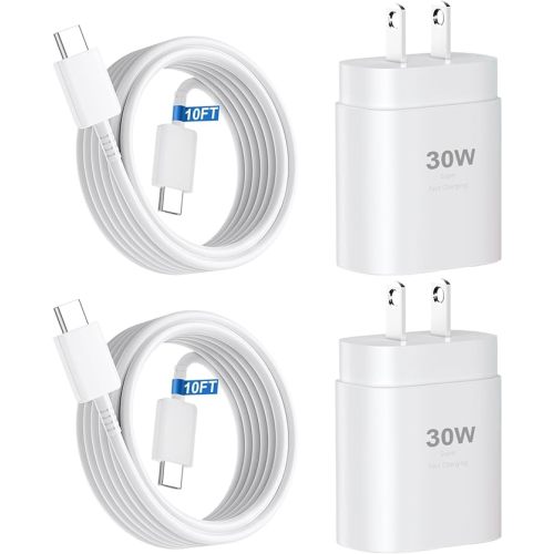 Phone 17 16 15 Charger Fast Charging,30W USB C Phone 17 16 15 Pro Max Charger Block & 12FT Long Type C Cable Cord for i.Phone 17/17 Air/17Pro/17Pro Max/16/16Pro/16 Pro Max/15/15 Pro Max,White