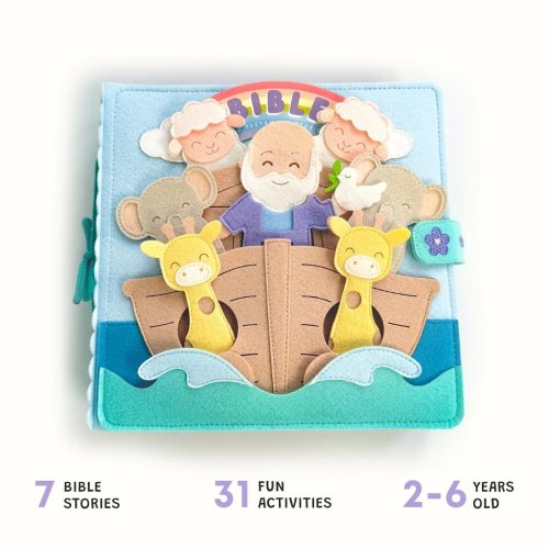 Bible Old Testament Quiet Busy Books – Christian Montessori Gift for Toddlers – TinyBusy