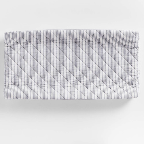 Frenchie Cloudy Blue Organic Cotton Baby Changing Pad Cover by Leanne Ford