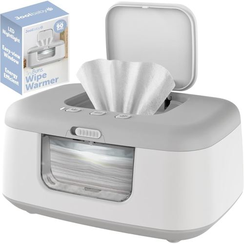 TinyBums Baby Wipe Warmer & Dispenser with LED Changing Light & On/Off Switch - Jool Baby (Gray)
