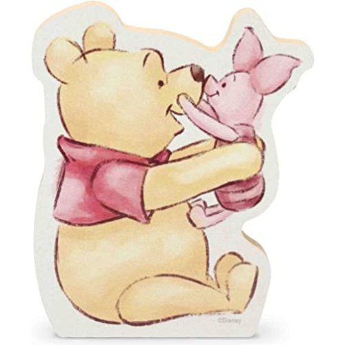 Disney Winnie the Pooh and Piglet Playful Shelf Sitter Decor - Chunky Wood Block Decoration for Home or Office