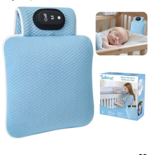 Baby Vibrating Sleep Soother, Baby Sleep Aid, Newborn Soothers for Help Sleeping, 3 Adjustable Vibration Modes, 90 Min Timer, Newborn Vibrations Mattress Pad for Home & Travel, Use for Crib & Stroller