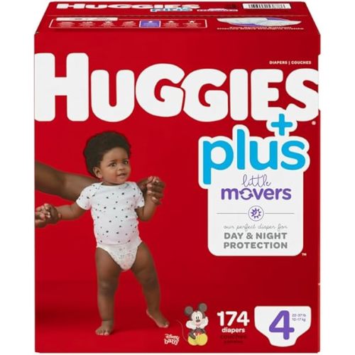 Huggies Plus Diapers, Size 4, 174 Count