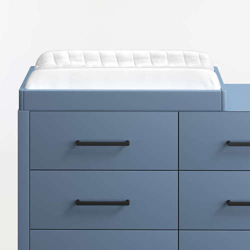 Ever Simple Slate Blue Wood Baby Changing Table Topper