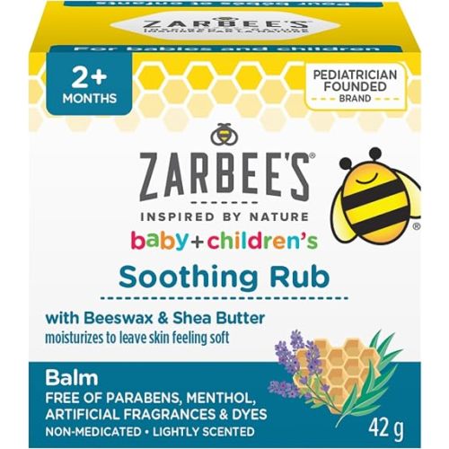 Zarbee's Baby + Children Soothing Rub, Beeswax Balm, 42 Grams