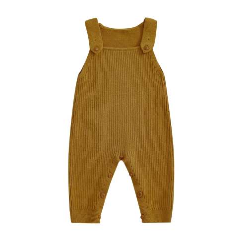 Baby Boys Girls Knit Jumpsuit Sleeveless Square Neck Solid Color Rompe – August + Willow