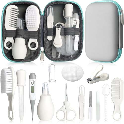 Baby Grooming Kit Infant Safety Care Set Newborn Boys & Girls Gray – Absolutely Cutely