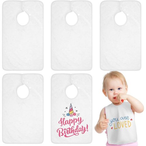 Hercicy Full Coverage Pullover Toddler Baby Bibs Terry Cloth Bibs with Snap Button for 0-4 Years Unisex Feeding Drooling