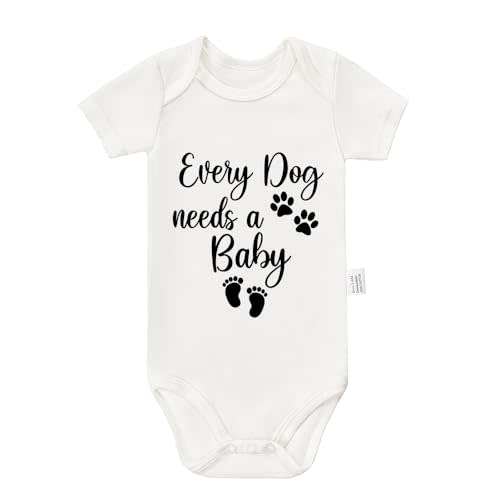 Every Dog Needs a Baby Bodysuits, Funny Cotton Baby Clothes Toddler Boy Girl Newborn Romper Short Sleeve 0-24 Months