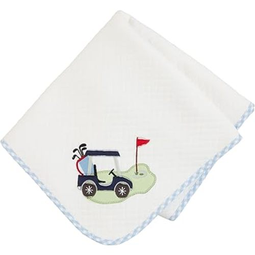 Mud Pie Kids Golf Quilted Blanket; 34" x 28"