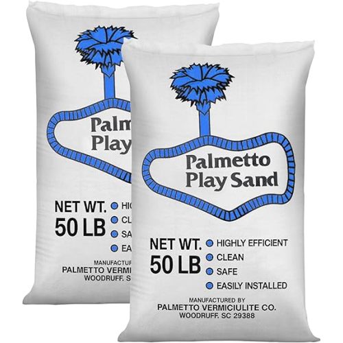 Palmetto 2-Pack Soft Play Sand for Sandbox, Sensory Bin and Water Table, 50 lb Bag - Natural and Fine for Indoor or Outdoor Activity, Zen Garden, Dry Terrarium, and Art & Craft Projects