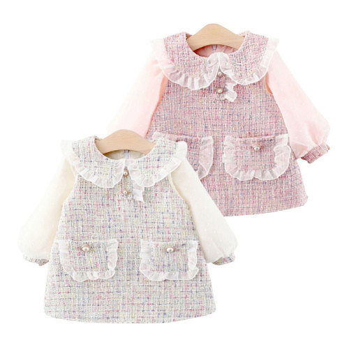 Linen Laced Dress for Babies - MyLoveHoney Baby Clothing