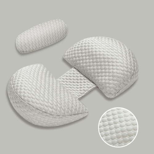 SHANNA Pregnancy Pillows Wedge Maternity Pillow Adjustable Full Body Support Pillow for Back Legs Belly HIPS（Bamboo Grey）