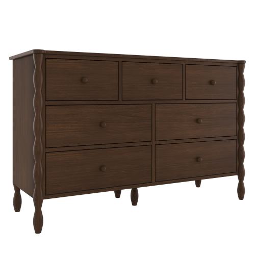 Max and Lily Jenny Lind 7-Drawer Solid Wood Dresser
