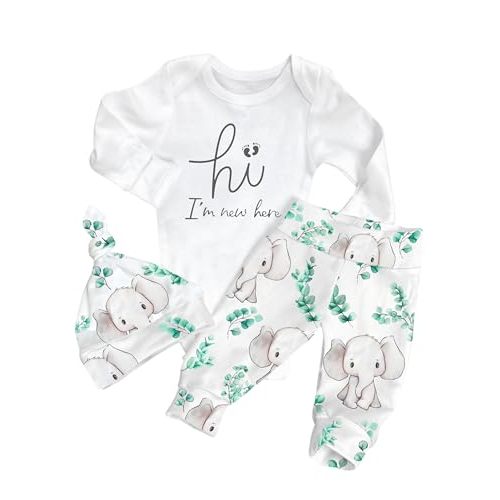 WIQI Newborn Boy Clothes Letter Print Long Sleeve Romper+Cute Animal Pants With Hat 3PCS Baby Boy Fall Winter Outfits