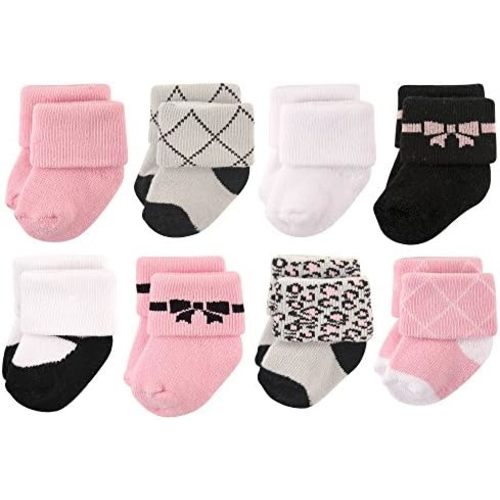 Hudson Baby Baby 8-pack Cotton Rich Newborn and Terry Socks
