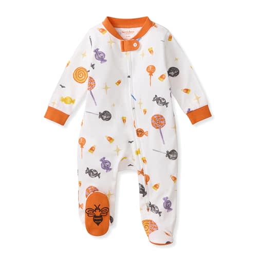 Burt's Bees Baby Boys' Organic Cotton, Sleep and Play Footed Pajamas
