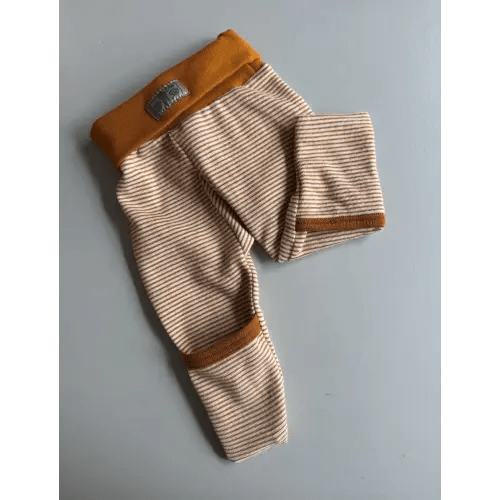 lilano, organic wool and silk pants, curry stripes — BÖF shop