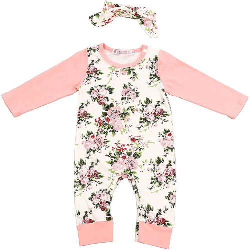 Newborn Baby Girl Clothes Romper Onesie Cotton Newborn Outfit for Girls Cute Infant Girl Jumpsuits Clothes Newborn