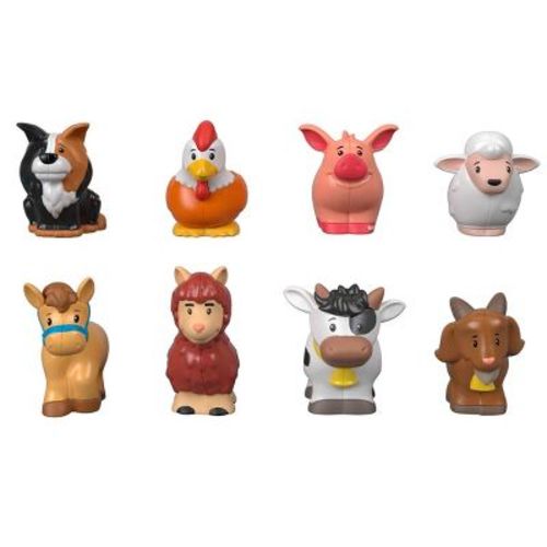 Fisher-Price Little People Toddler Toys Farm Animal Friends 8-Piece Figure Set for Pretend Play Ages 1+ Years