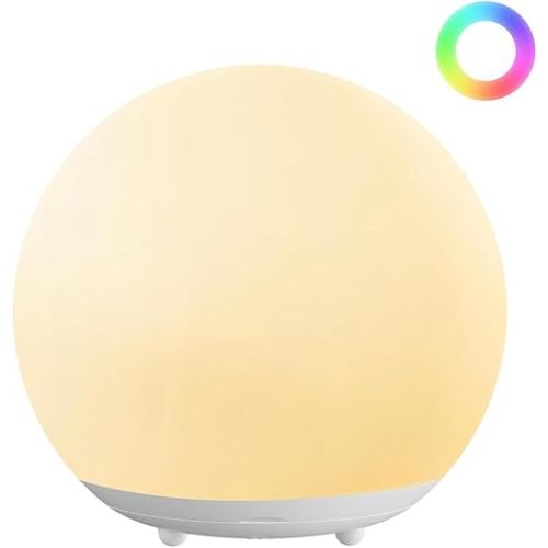 7-Color Changing Silicone Night Light for Kids, Touch Control with Timer & Dimmable, Rechargeable Portable Baby Night Lamp with 30/60 Mins Auto Off, Soft RGB Nursery Light for Bedside, Camping