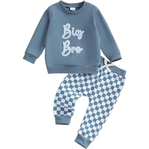 Sibling Matching Outfits Newborn Toddler Baby Long Sleeve Crewneck Sweatshirt with Pants Cute Fall Winter Clothes