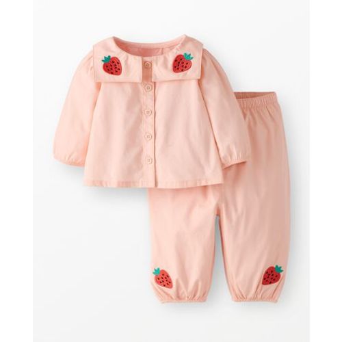 Baby Poplin Button Up Shirt & Pants Set