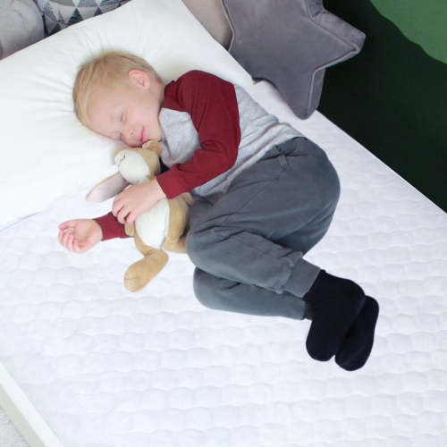 Plain White - Kids Waterproof Mattress Protector - Twin