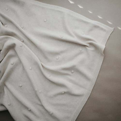 Knitted Textured Dots Baby Blanket – Simple Steps Market