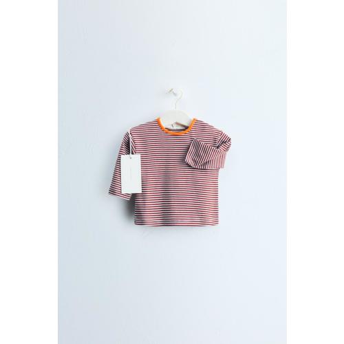 Zara Timeless - Striped T-Shirt - Maroon | ZARA United States