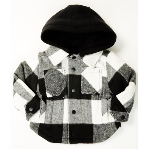 Urban Republic Infant Boys' Plaid Print Snap Hooded Jacket