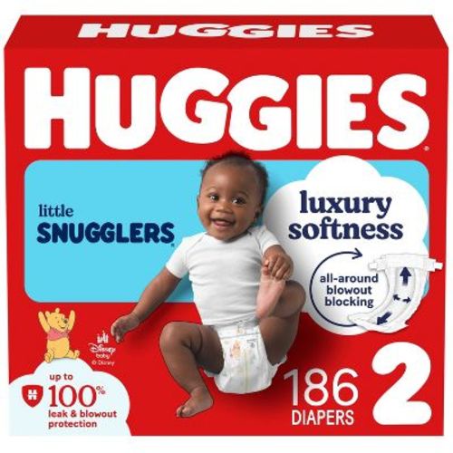 Huggies Little Snugglers Diapers - Size 2 - 186ct