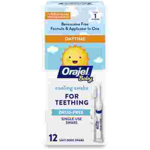 Orajel Baby Daytime Cooling Swabs for Teething, 12 Ea, 6 Pack