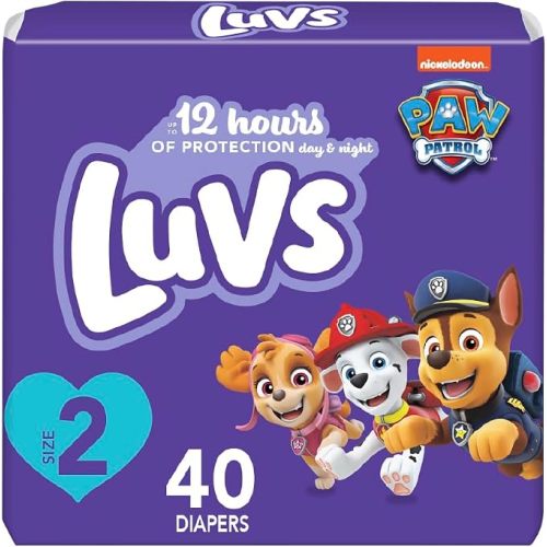 Luvs Diapers - Size 2, 40 Count, Paw Patrol Disposable Baby Diapers