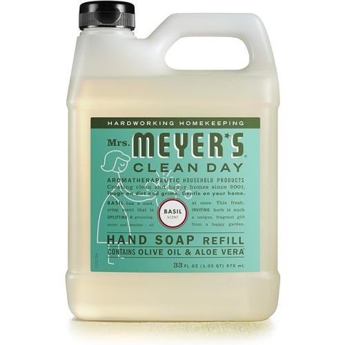 MRS. MEYER'S CLEAN DAY Liquid Hand Soap Refill, Cruelty Free and Biodegradable Formula, Lavender Scent, 33 Fl Oz (Pack of 1)