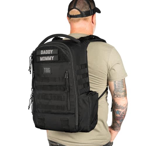 Tactical Baby Gear Daypack Tactical Diaper Bag Backpack | MOLLE-compatible tactical diaper backpack with built-in changing mat and stroller straps for organized parenting.