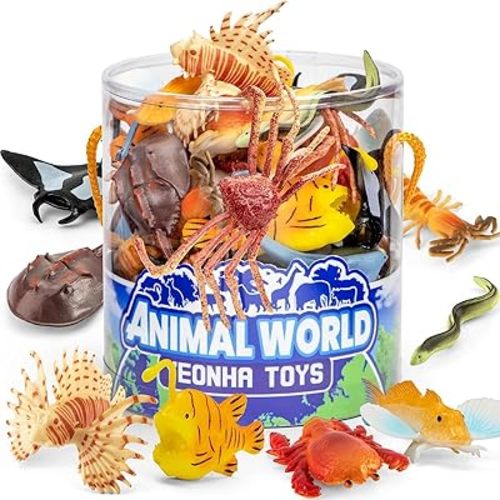 Sea Animals Toys, 48 Piece Plastic Ocean Animal