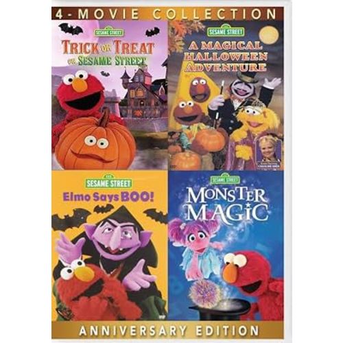 Sesame Street: Spooky Fun 4-Film Collection: Trick or Treat on Sesame Street/ A Magical Halloween Adventure / Elmo Says Boo! /Monster Magic [DVD] Region 1, Over 4-Hrs