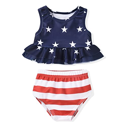 Aalizzwell Toddler Baby Girl Bathing Suit Two Piece Swimsuit Bikini Beach Wear