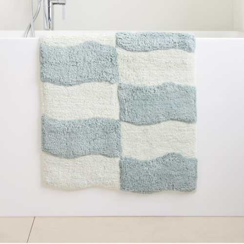 Wavy Blocks Bath Mat
