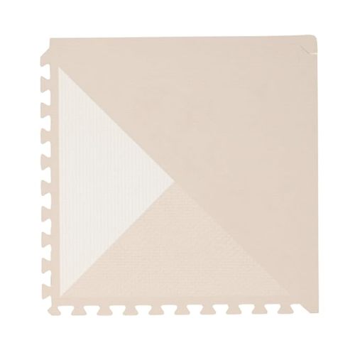 Toddlekind Playmat - Premium Foam Playmat, 4 x 6 feet, 6 Tile Extra Thick Foam Floor Puzzle Mat for Babies/Toddlers Stylish, Non-Toxic, Odorless. Perfect for Tummy Time, Crawling, and Play. Ideal for Nursery and Playroom. 0m+ (Golden Beige)
