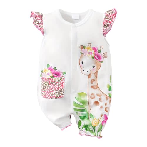 Aoswep Newborn Baby Girl Clothes Summer Outfits Infant Rompers Jumpsuits Bodysuit Cute Infant Baby Clothes Girl