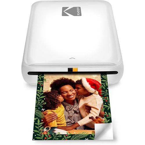 KODAK Step Instant Smartphone Photo Printer - Portable Mini Color Wireless Mobile Printer - Zink 2x3” Sticky-Back Photos - Bluetooth Compatible with iOS & Android Devices - Fun Editing App - White