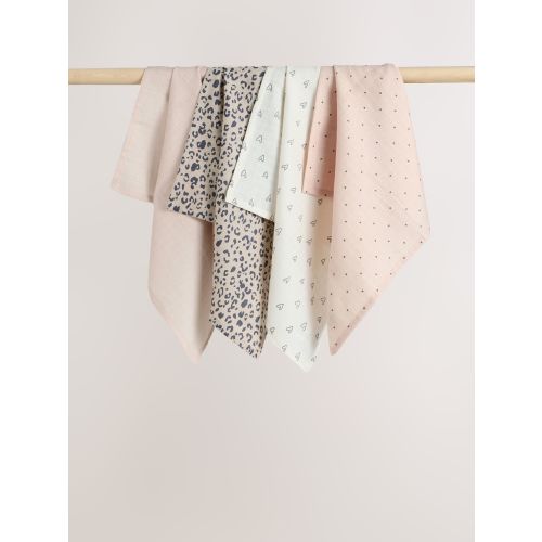 Animal Print Baby Muslin Cloths 4 Pack