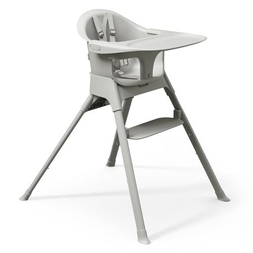 Mompush Olli 7-in-1 Convertible High Chair for Babies and Toddlers – Adjustable Height & Footrest, Dishwasher-Safe Tray, Compact Foldable Design for Easy Storage & Travel, Lightweight Yet Durable