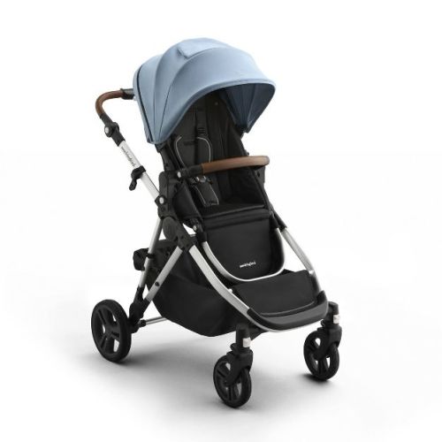 Mockingbird Modular Single-to-Double Full Size Stroller 3.0 - Stone Blue: Folds for Easy Transport, Adjustable Handle, Machine Washable Seat Pad